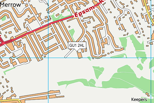 GU1 2HL map - OS VectorMap District (Ordnance Survey) GU1 2HL map - OS VectorMap District (Ordnance Survey)