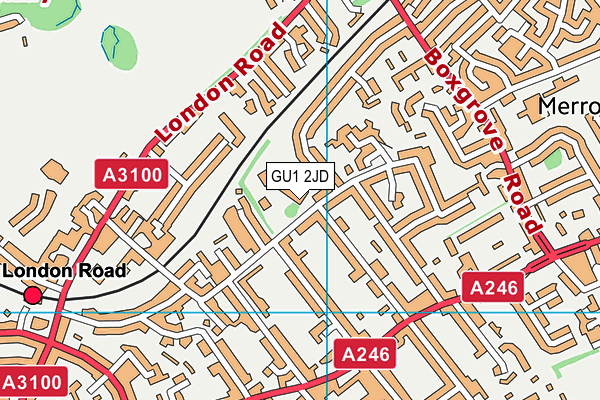 GU1 2JD map - OS VectorMap District (Ordnance Survey) GU1 2JD map - OS VectorMap District (Ordnance Survey)