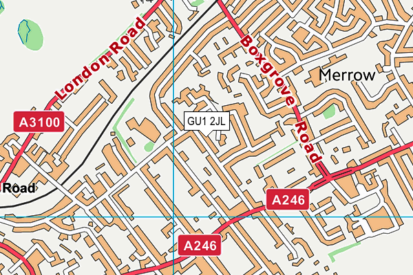 GU1 2JL map - OS VectorMap District (Ordnance Survey) GU1 2JL map - OS VectorMap District (Ordnance Survey)