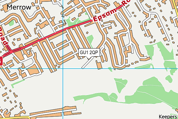 GU1 2QP map - OS VectorMap District (Ordnance Survey)