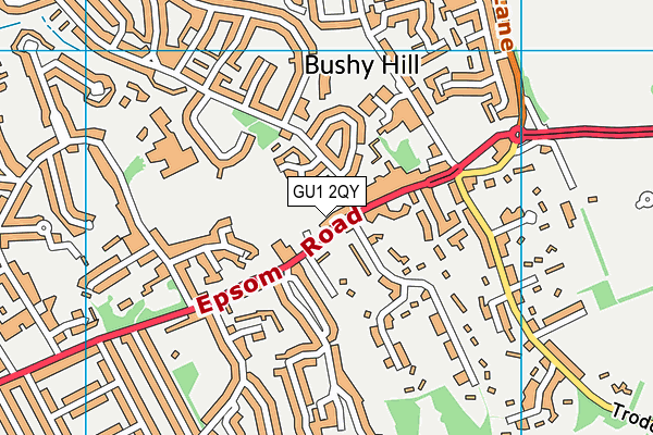 GU1 2QY map - OS VectorMap District (Ordnance Survey) GU1 2QY map - OS VectorMap District (Ordnance Survey)