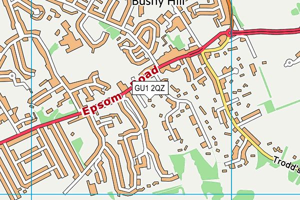 GU1 2QZ map - OS VectorMap District (Ordnance Survey) GU1 2QZ map - OS VectorMap District (Ordnance Survey)
