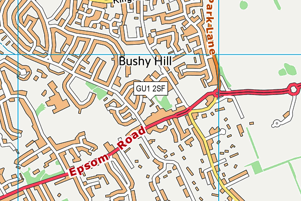 GU1 2SF map - OS VectorMap District (Ordnance Survey) GU1 2SF map - OS VectorMap District (Ordnance Survey)