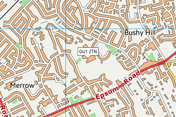 GU1 2TN map - OS VectorMap District (Ordnance Survey) GU1 2TN map - OS VectorMap District (Ordnance Survey)