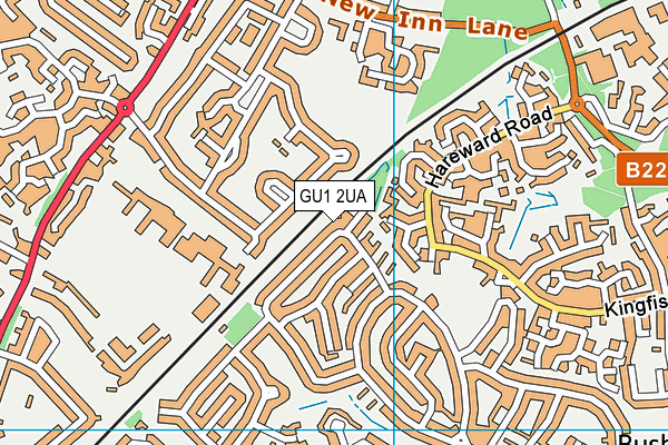 GU1 2UA map - OS VectorMap District (Ordnance Survey) GU1 2UA map - OS VectorMap District (Ordnance Survey)