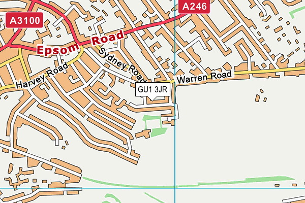 GU1 3JR map - OS VectorMap District (Ordnance Survey)