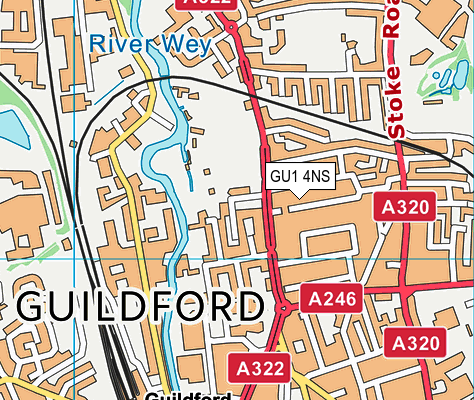 GU1 4NS map - OS VectorMap District (Ordnance Survey) GU1 4NS map - OS VectorMap District (Ordnance Survey)