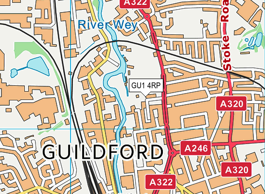 GU1 4RP map - OS VectorMap District (Ordnance Survey) GU1 4RP map - OS VectorMap District (Ordnance Survey)