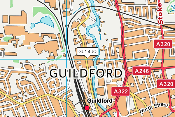 GU1 4UQ map - OS VectorMap District (Ordnance Survey) GU1 4UQ map - OS VectorMap District (Ordnance Survey)