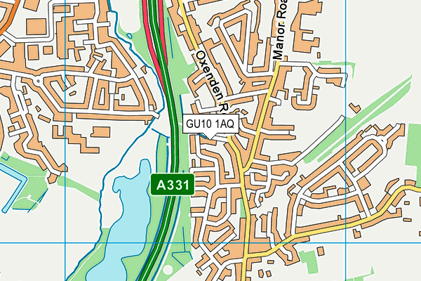 GU10 1AQ map - OS VectorMap District (Ordnance Survey) GU10 1AQ map - OS VectorMap District (Ordnance Survey)