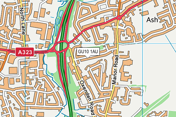 GU10 1AU map - OS VectorMap District (Ordnance Survey)