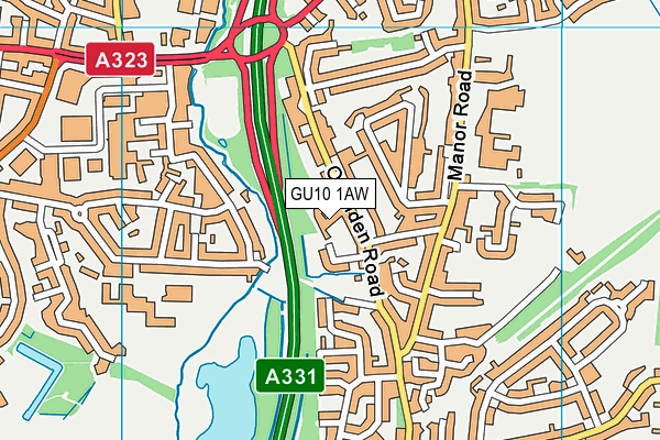 GU10 1AW map - OS VectorMap District (Ordnance Survey) GU10 1AW map - OS VectorMap District (Ordnance Survey)