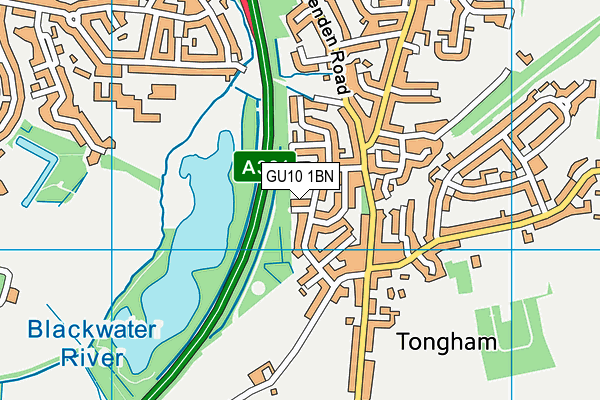 GU10 1BN map - OS VectorMap District (Ordnance Survey) GU10 1BN map - OS VectorMap District (Ordnance Survey)
