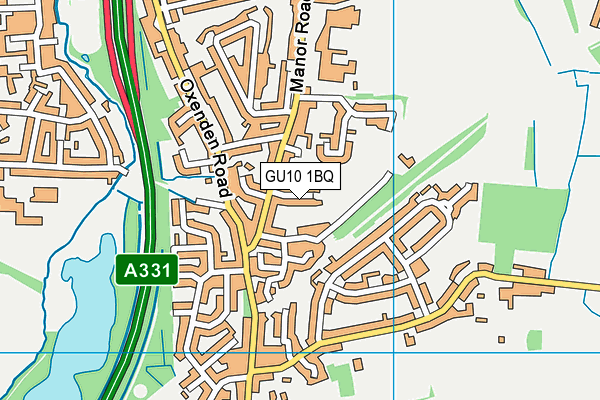GU10 1BQ map - OS VectorMap District (Ordnance Survey) GU10 1BQ map - OS VectorMap District (Ordnance Survey)