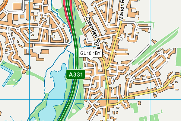 GU10 1BY map - OS VectorMap District (Ordnance Survey) GU10 1BY map - OS VectorMap District (Ordnance Survey)