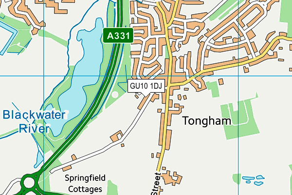 GU10 1DJ map - OS VectorMap District (Ordnance Survey)