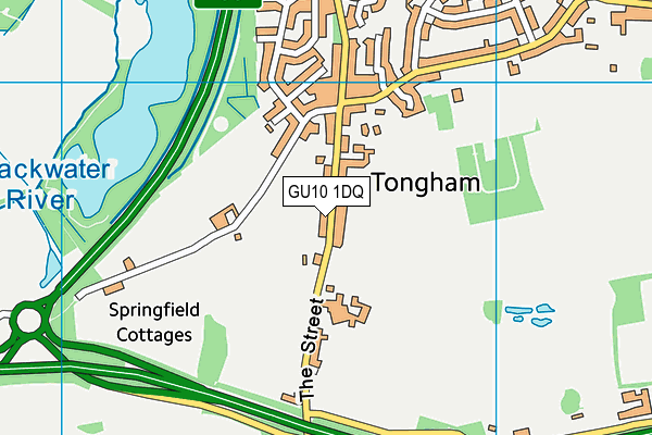 GU10 1DQ map - OS VectorMap District (Ordnance Survey)