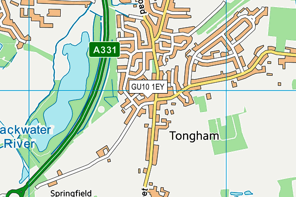 GU10 1EY map - OS VectorMap District (Ordnance Survey) GU10 1EY map - OS VectorMap District (Ordnance Survey)