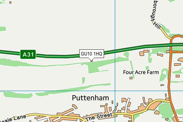 GU10 1HQ map - OS VectorMap District (Ordnance Survey) GU10 1HQ map - OS VectorMap District (Ordnance Survey)