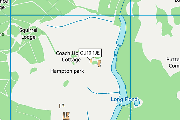 GU10 1JE map - OS VectorMap District (Ordnance Survey) GU10 1JE map - OS VectorMap District (Ordnance Survey)