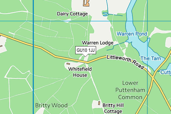 GU10 1JJ map - OS VectorMap District (Ordnance Survey) GU10 1JJ map - OS VectorMap District (Ordnance Survey)