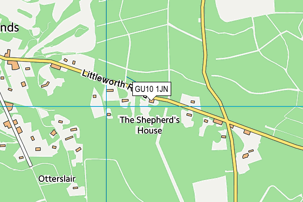 GU10 1JN map - OS VectorMap District (Ordnance Survey)