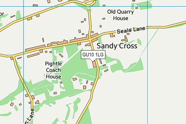 GU10 1LG map - OS VectorMap District (Ordnance Survey) GU10 1LG map - OS VectorMap District (Ordnance Survey)