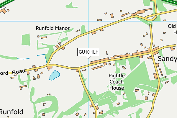 GU10 1LH map - OS VectorMap District (Ordnance Survey) GU10 1LH map - OS VectorMap District (Ordnance Survey)