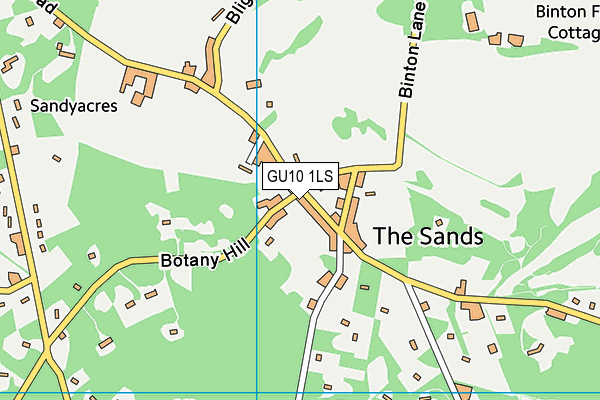 GU10 1LS map - OS VectorMap District (Ordnance Survey) GU10 1LS map - OS VectorMap District (Ordnance Survey)