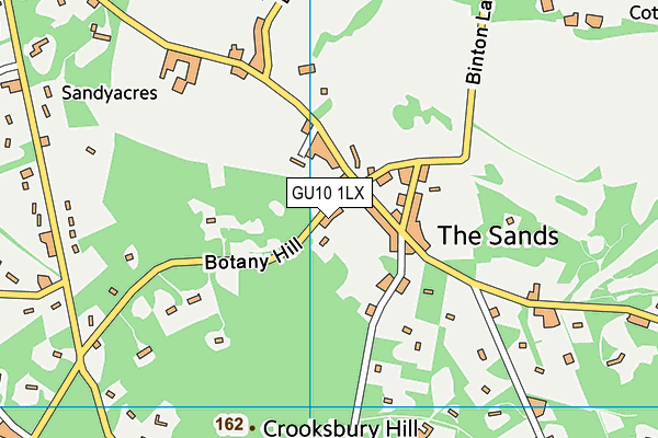 GU10 1LX map - OS VectorMap District (Ordnance Survey)