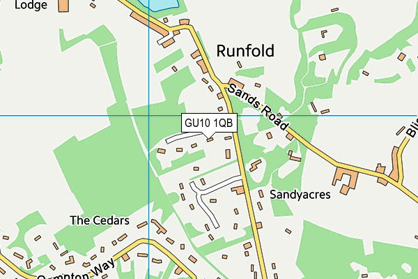GU10 1QB map - OS VectorMap District (Ordnance Survey)