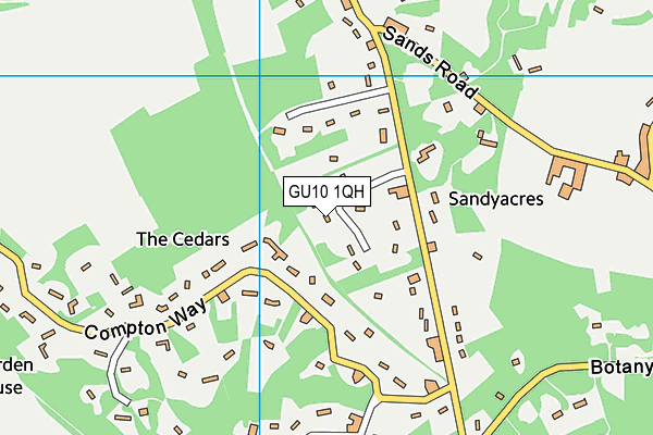 GU10 1QH map - OS VectorMap District (Ordnance Survey)