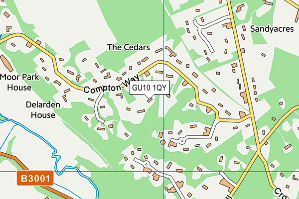 GU10 1QY map - OS VectorMap District (Ordnance Survey) GU10 1QY map - OS VectorMap District (Ordnance Survey)