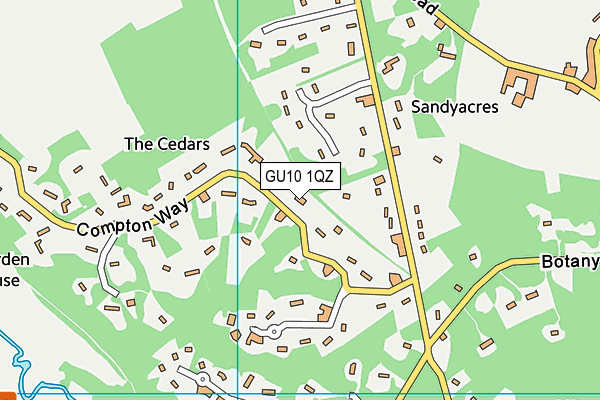 GU10 1QZ map - OS VectorMap District (Ordnance Survey) GU10 1QZ map - OS VectorMap District (Ordnance Survey)