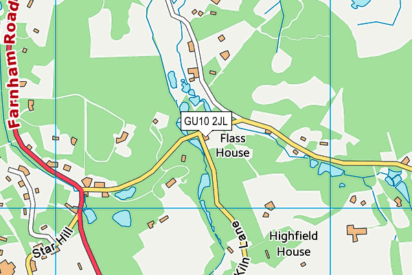GU10 2JL map - OS VectorMap District (Ordnance Survey) GU10 2JL map - OS VectorMap District (Ordnance Survey)
