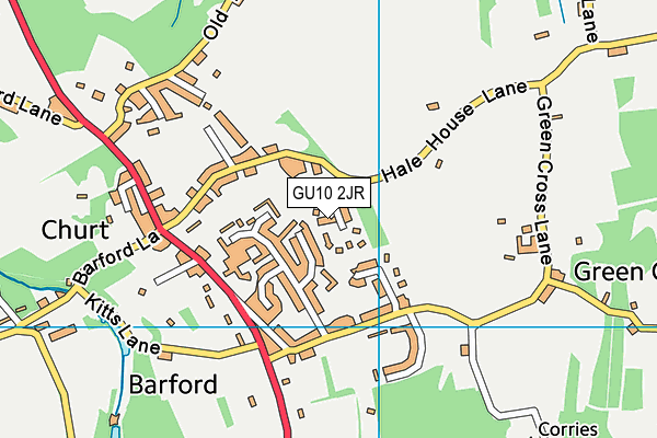 GU10 2JR map - OS VectorMap District (Ordnance Survey)