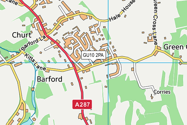 GU10 2PA map - OS VectorMap District (Ordnance Survey) GU10 2PA map - OS VectorMap District (Ordnance Survey)