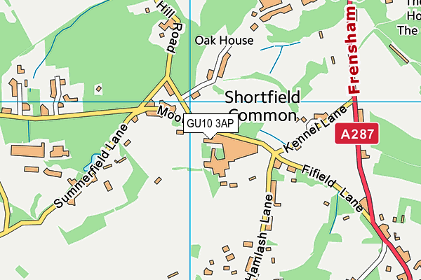 GU10 3AP map - OS VectorMap District (Ordnance Survey) GU10 3AP map - OS VectorMap District (Ordnance Survey)