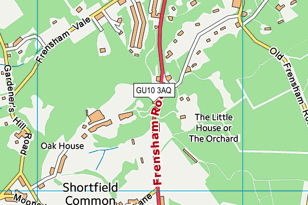 GU10 3AQ map - OS VectorMap District (Ordnance Survey) GU10 3AQ map - OS VectorMap District (Ordnance Survey)