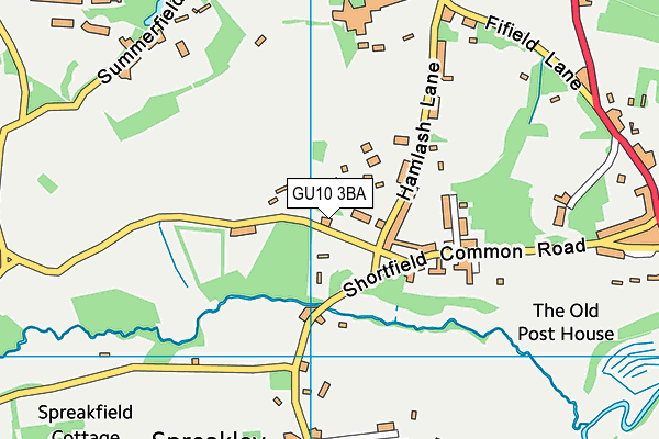 GU10 3BA map - OS VectorMap District (Ordnance Survey) GU10 3BA map - OS VectorMap District (Ordnance Survey)