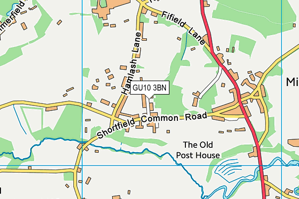 GU10 3BN map - OS VectorMap District (Ordnance Survey) GU10 3BN map - OS VectorMap District (Ordnance Survey)