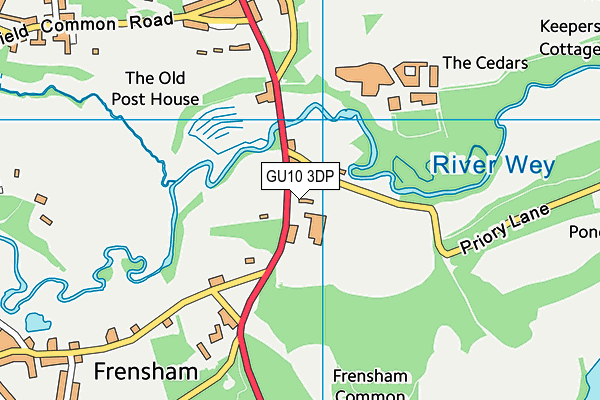 GU10 3DP map - OS VectorMap District (Ordnance Survey) GU10 3DP map - OS VectorMap District (Ordnance Survey)