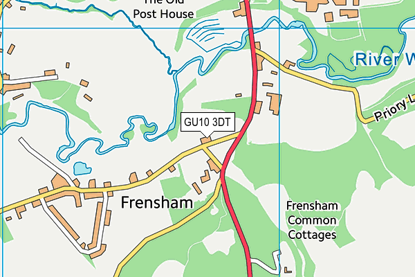 GU10 3DT map - OS VectorMap District (Ordnance Survey) GU10 3DT map - OS VectorMap District (Ordnance Survey)