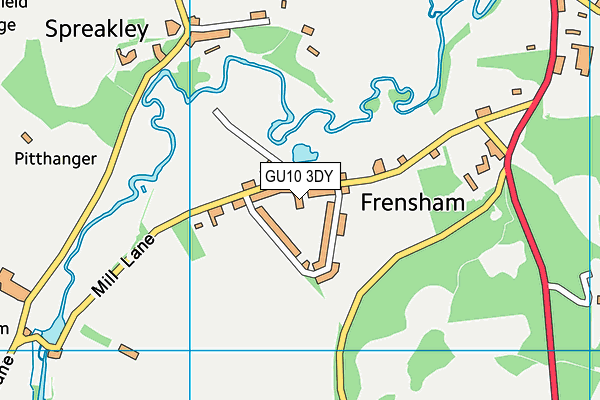 GU10 3DY map - OS VectorMap District (Ordnance Survey) GU10 3DY map - OS VectorMap District (Ordnance Survey)