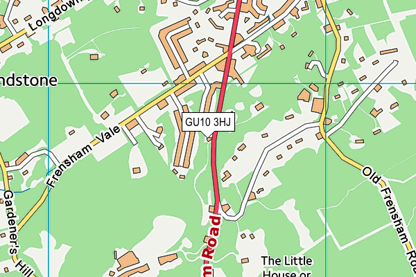 GU10 3HJ map - OS VectorMap District (Ordnance Survey) GU10 3HJ map - OS VectorMap District (Ordnance Survey)