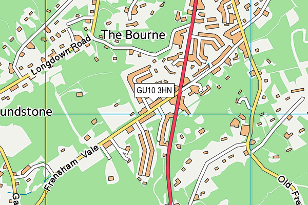 GU10 3HN map - OS VectorMap District (Ordnance Survey) GU10 3HN map - OS VectorMap District (Ordnance Survey)