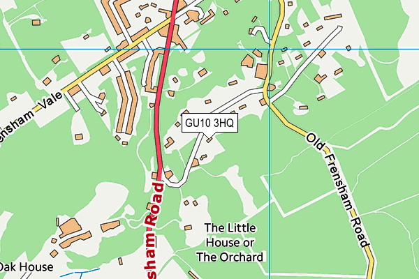 GU10 3HQ map - OS VectorMap District (Ordnance Survey) GU10 3HQ map - OS VectorMap District (Ordnance Survey)