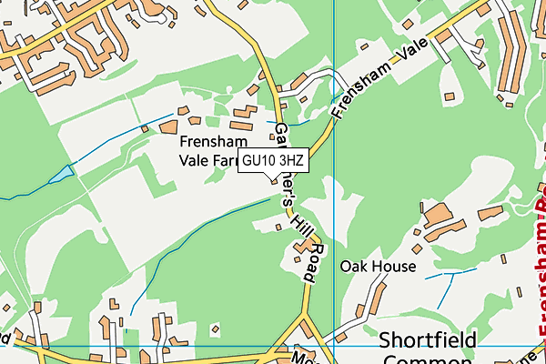 GU10 3HZ map - OS VectorMap District (Ordnance Survey) GU10 3HZ map - OS VectorMap District (Ordnance Survey)