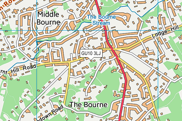 GU10 3LJ map - OS VectorMap District (Ordnance Survey) GU10 3LJ map - OS VectorMap District (Ordnance Survey)