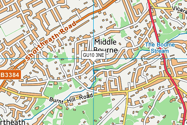 GU10 3NE map - OS VectorMap District (Ordnance Survey) GU10 3NE map - OS VectorMap District (Ordnance Survey)